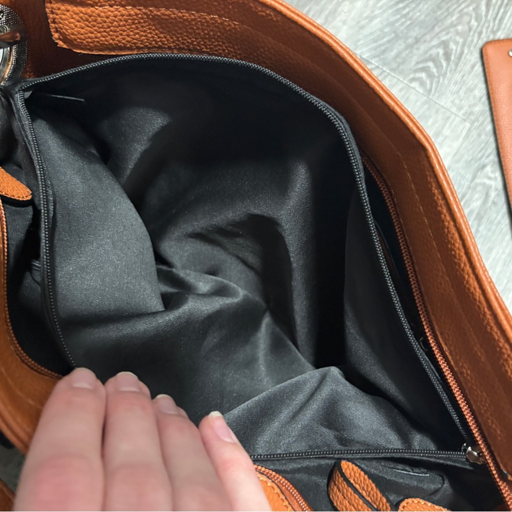 MKF Collection Brown Leather Women's Hobo Bag - Picture 8 of 14